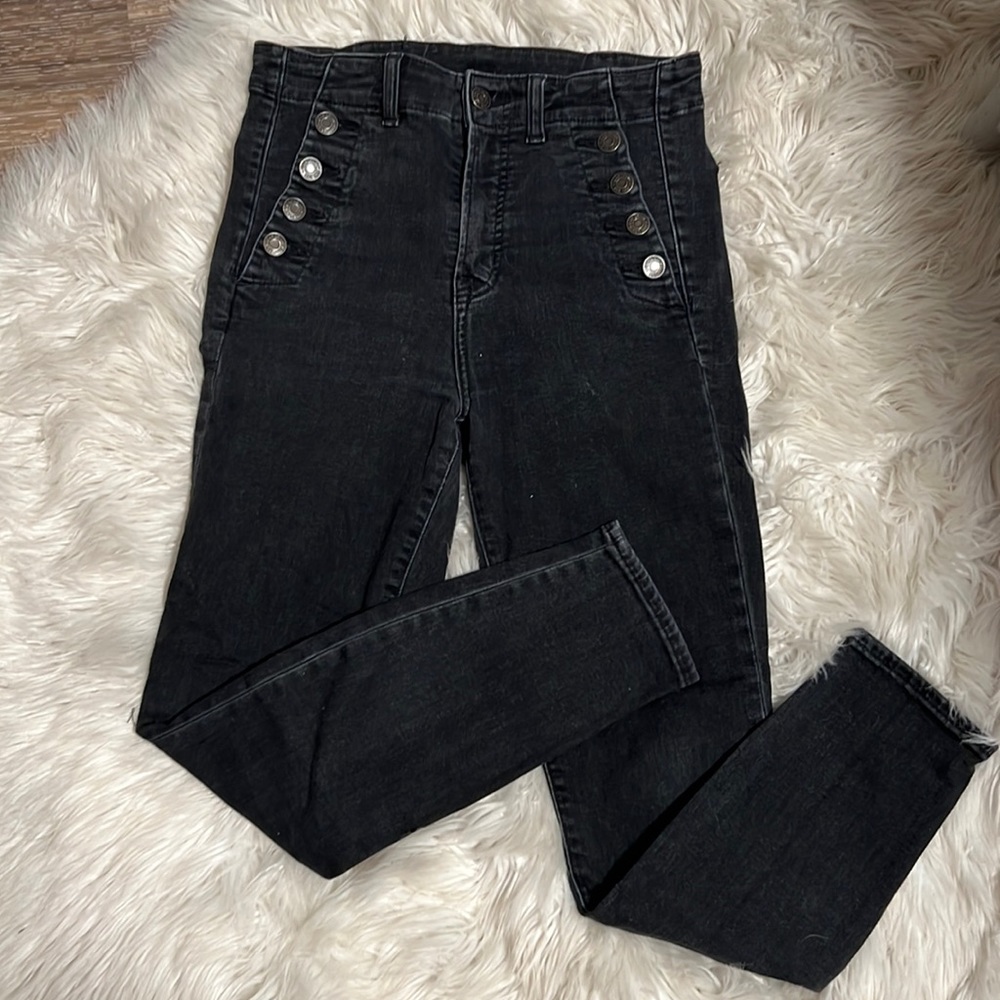 Black high rise skinny jeans